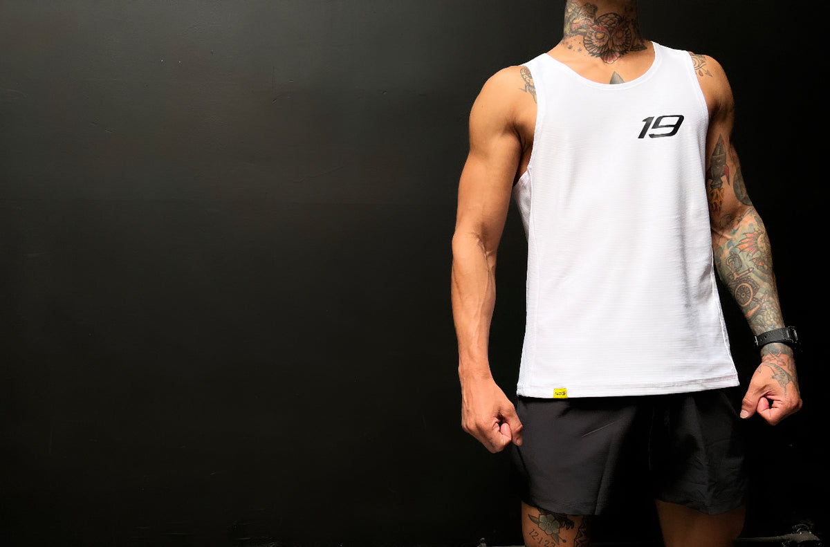 MEN&#39;S RPG &quot;PRO ACTIVE&quot; MESH TANK- WHITE