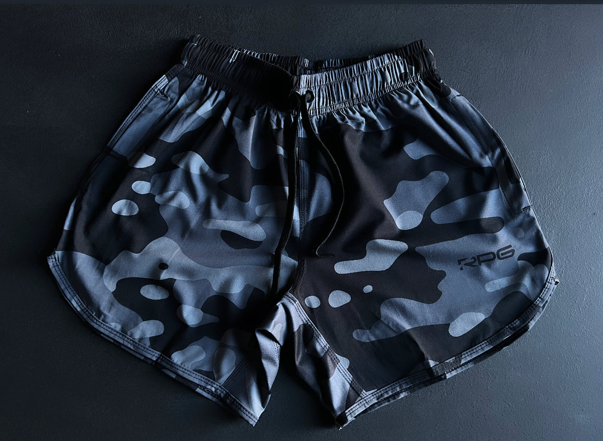 MEN&#39;S RPG PERFORMANCE GREY CAMO SHORTS 3.0