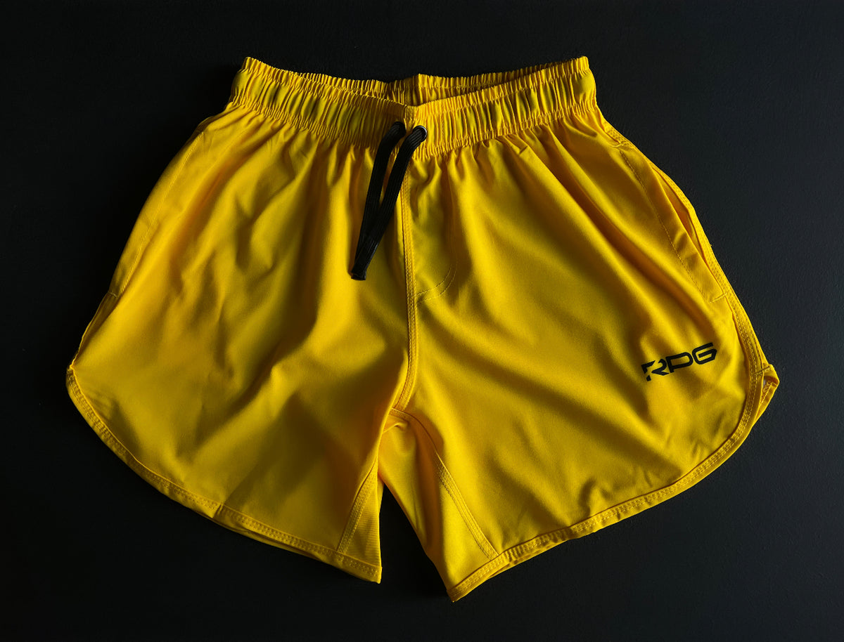 MEN&#39;S RPG YELLOW PERFORMANCE SHORTS (NEW)