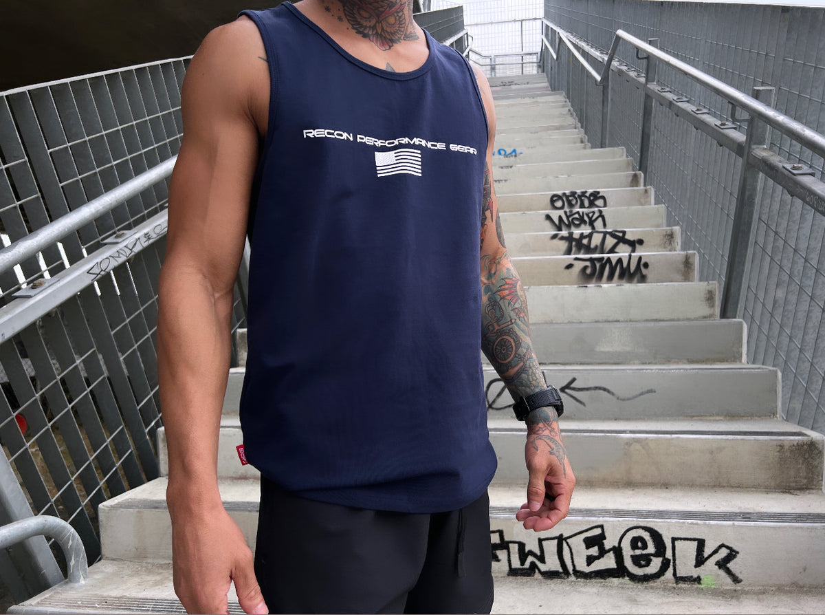 MEN&#39;S RPG &quot;FLEXFIT&quot; TANK -NAVY (COMING SOON)