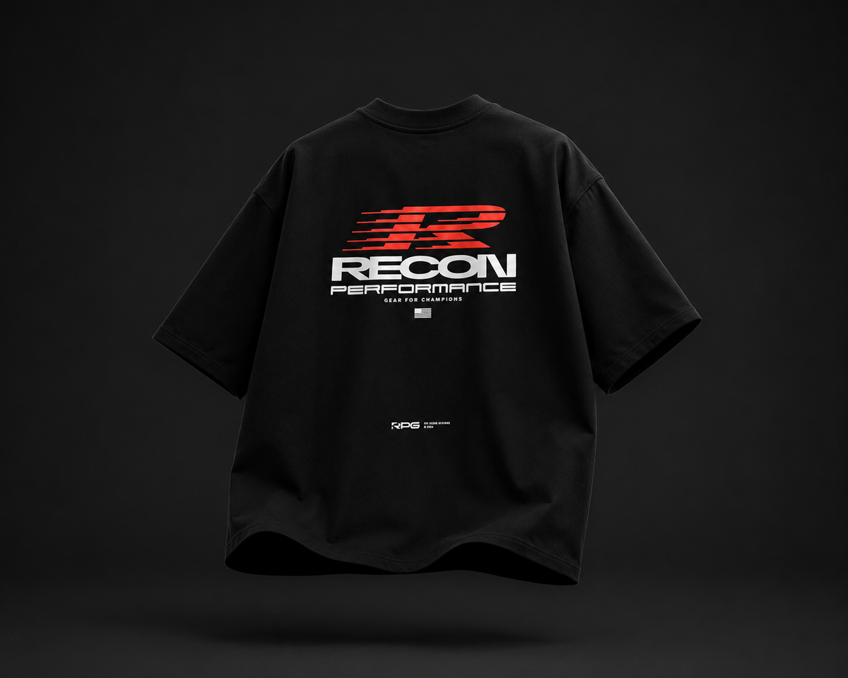 MEN'S RPG "REDLINE" RACING COLLECTION HEAVYWEIGHT TEE- BLACK (NEW)