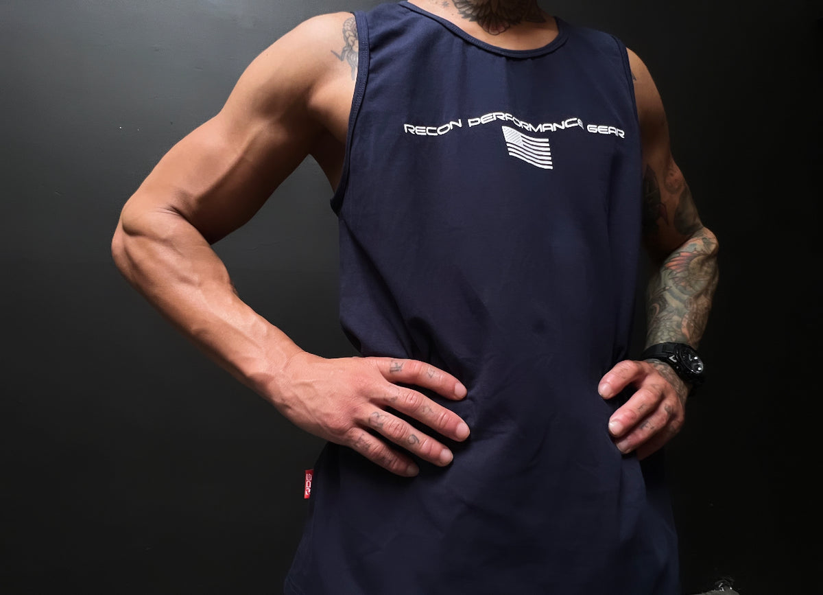 MEN&#39;S RPG &quot;FLEXFIT&quot; TANK -NAVY (COMING SOON)