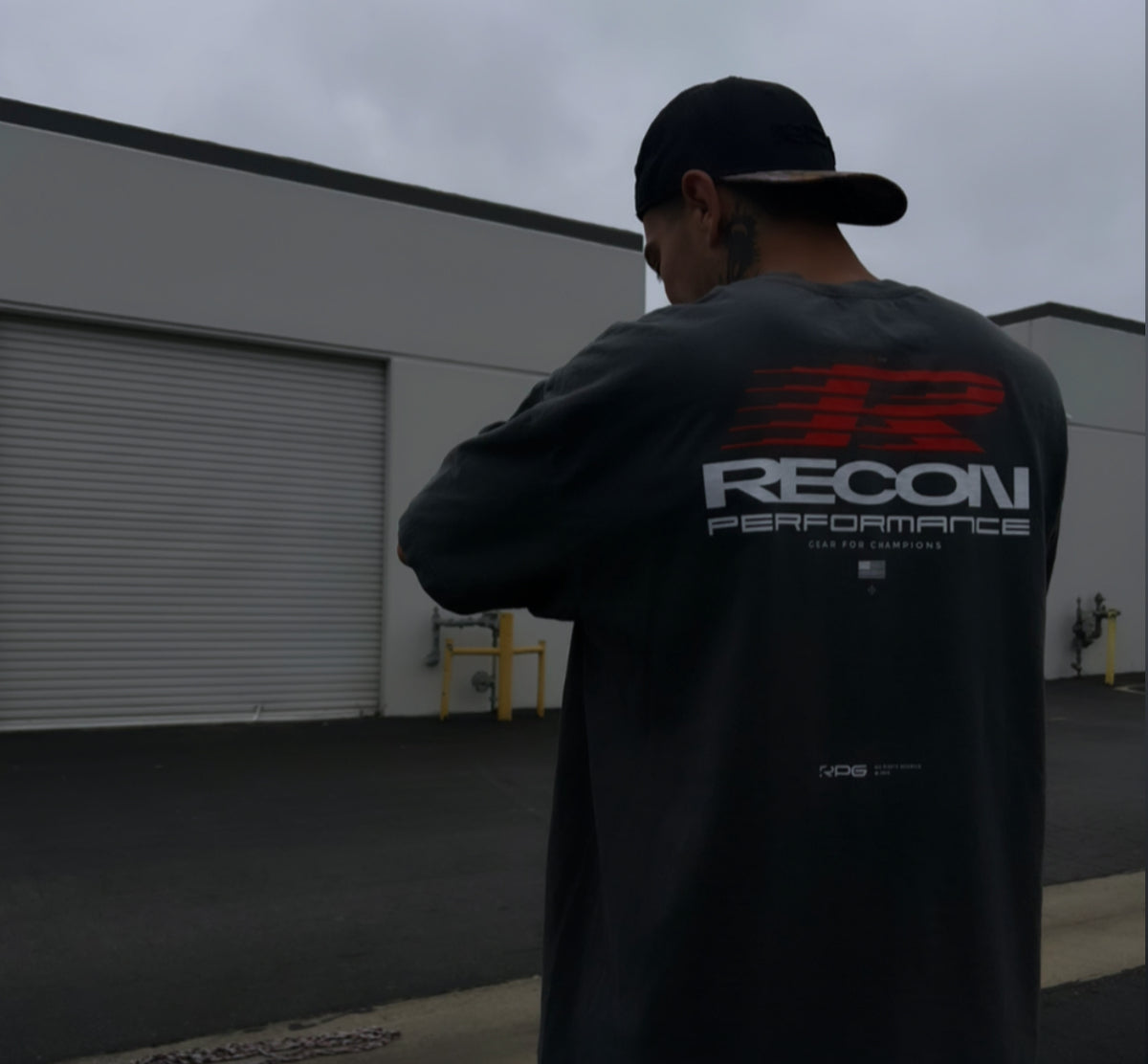 MEN'S RPG "REDLINE" RACING COLLECTION HEAVYWEIGHT TEE- FADED GREY