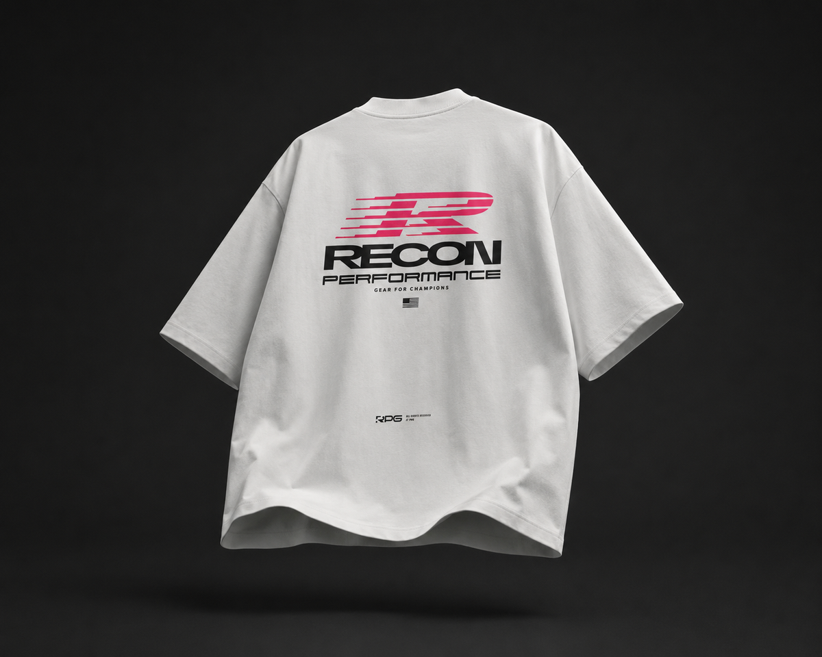 MEN'S RPG "REDLINE" RACING COLLECTION HEAVYWEIGHT TEE- WHITE (NEW)