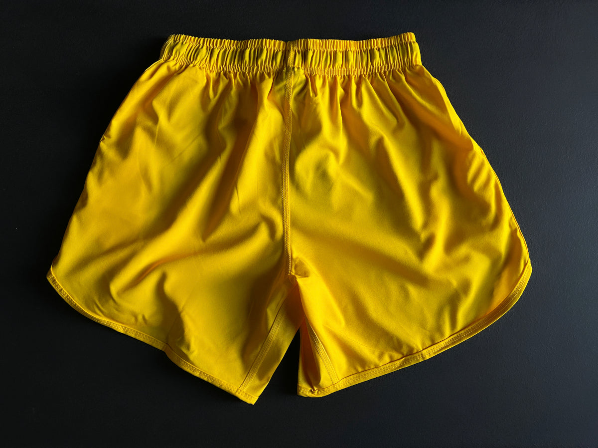 MEN&#39;S RPG YELLOW PERFORMANCE SHORTS (NEW)