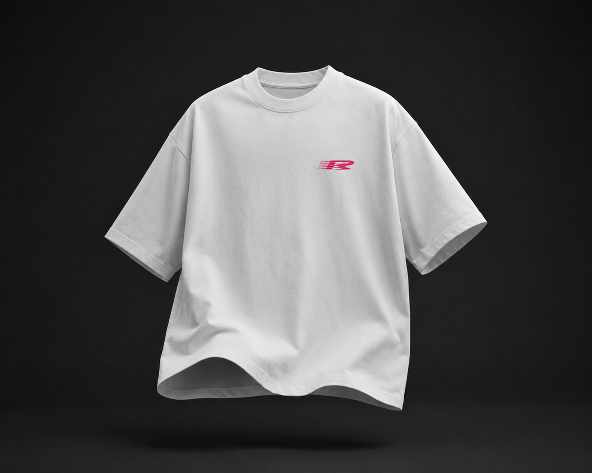MEN'S RPG "REDLINE" RACING COLLECTION HEAVYWEIGHT TEE- WHITE (NEW)