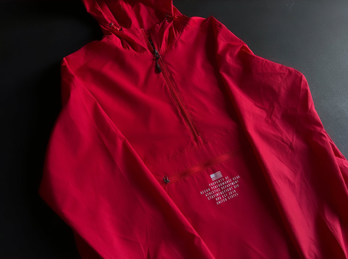 MEN&#39;S RPG PACKABLE ANORAK JACKET- RED (NEW)