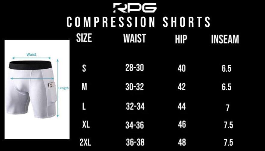 MEN&#39;S RPG COMPRESSION SHORTS+SIDE POCKETS (NEW)