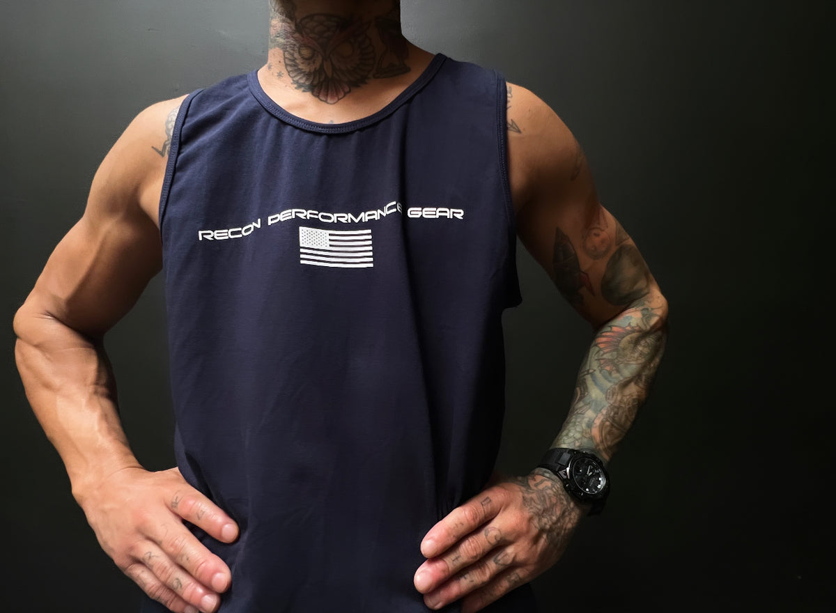 MEN&#39;S RPG &quot;FLEXFIT&quot; TANK -NAVY (COMING SOON)