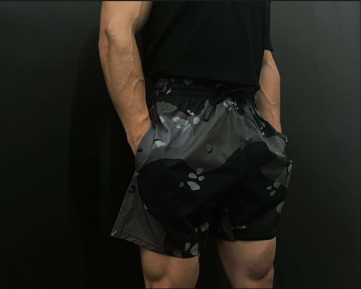 MEN'S RPG "DARK DESERT CHIP" CAMO PERFORMANCE SHORTS (NEW)
