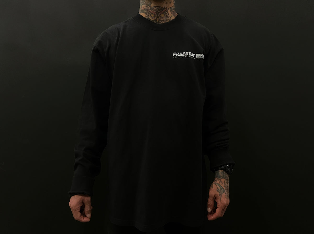 MEN'S RPG RELAXED FIT "CODE"  LONG SLEEVE TEE -FADED BLACK (NEW)