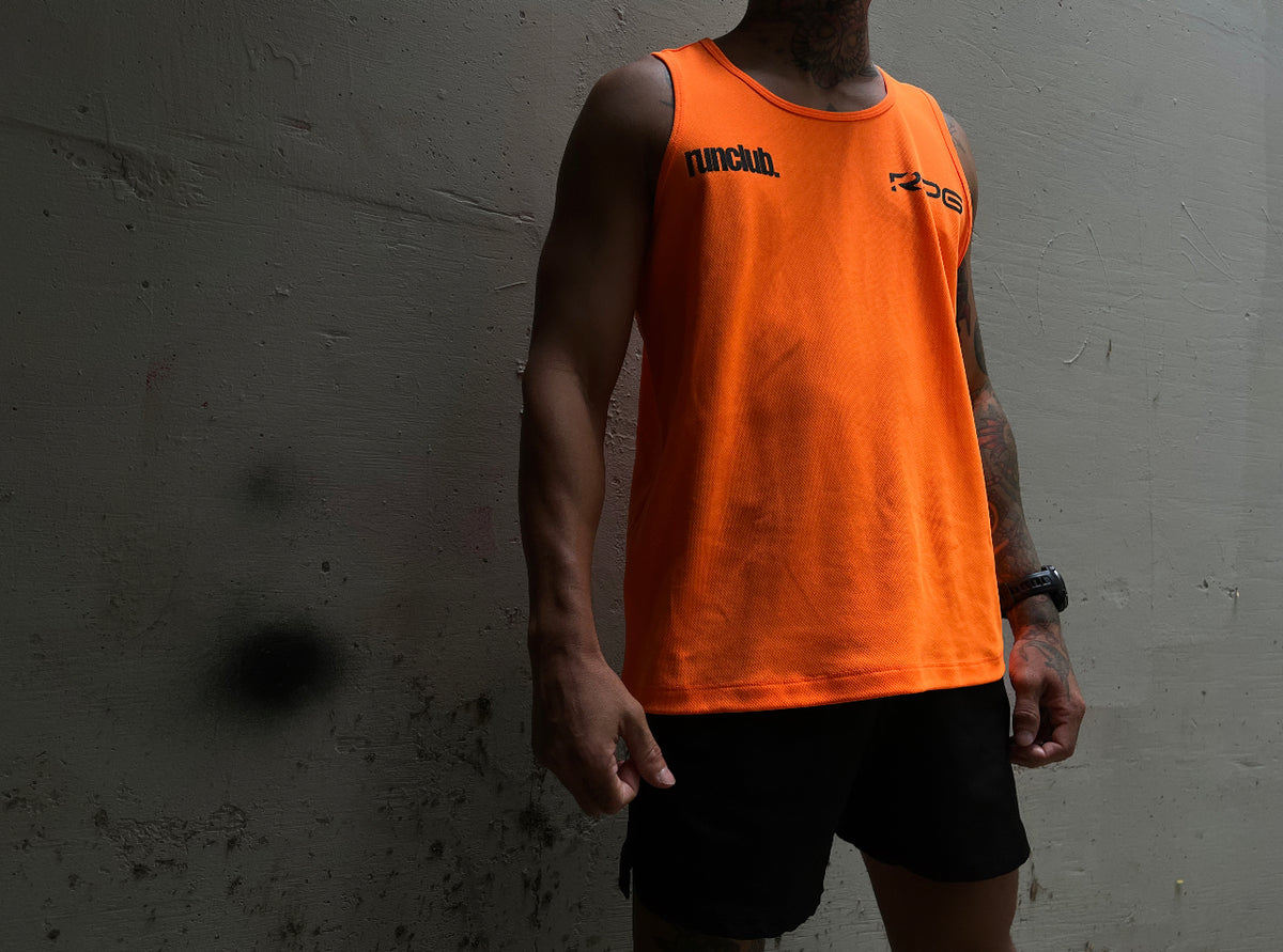 MEN&#39;S RPG &quot;RUNCLUB&quot; TANK- LIMITED EDITION-NEON ORANGE