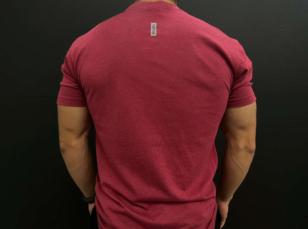 MEN&#39;S RECON PERFORMANCE GEAR &quot;BASIC&quot; TEE - HEATHER CARDINAL
