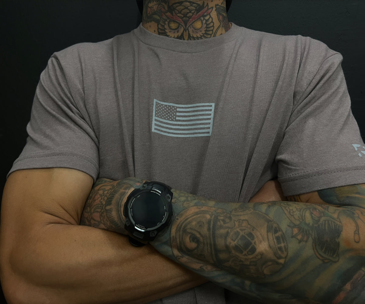 MEN'S RECON PERFORMANCE GEAR "BASIC" TEE - HEATHER SHIIKATE (NEW)