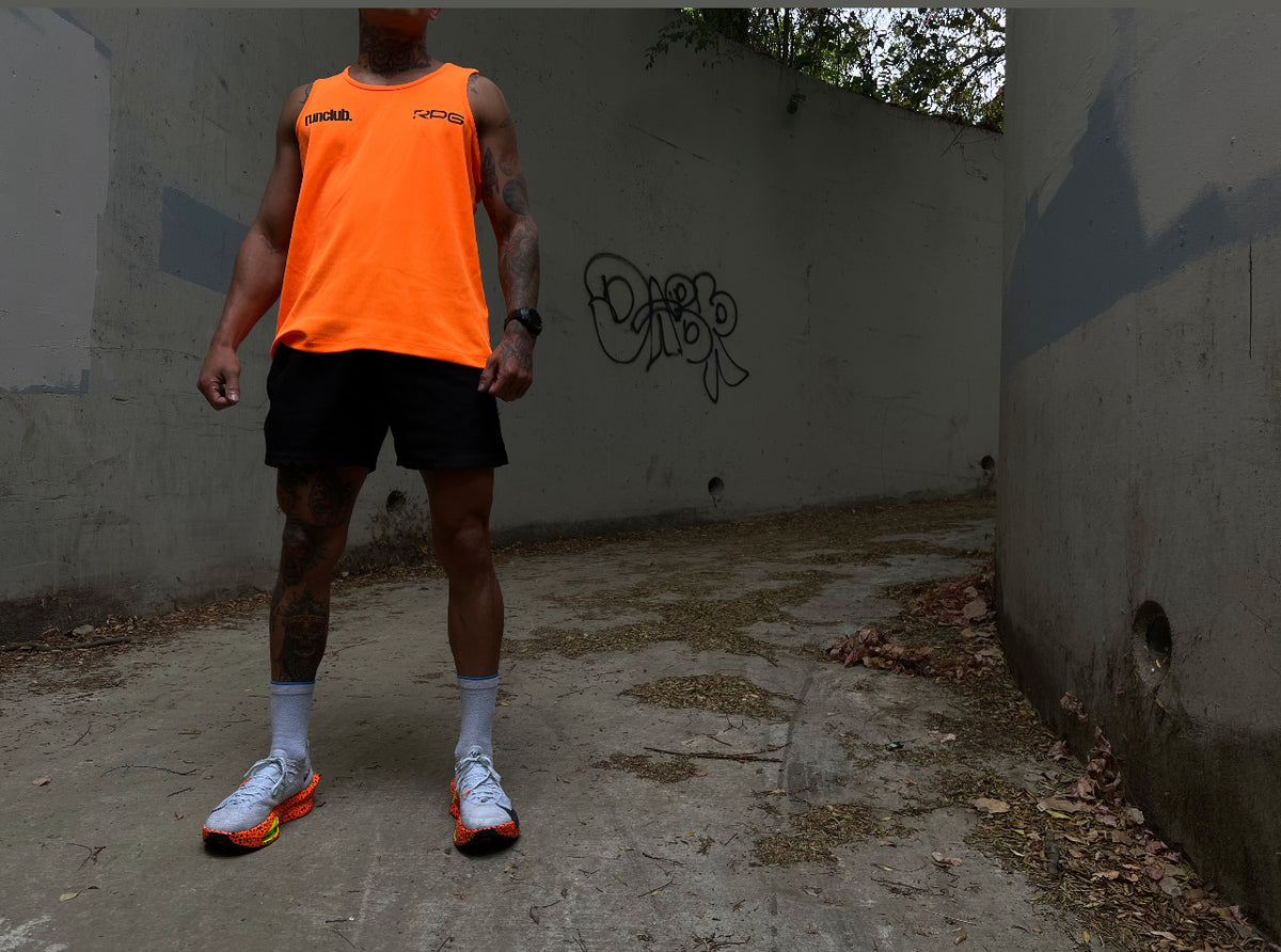 MEN&#39;S RPG &quot;RUNCLUB&quot; TANK- LIMITED EDITION-NEON ORANGE