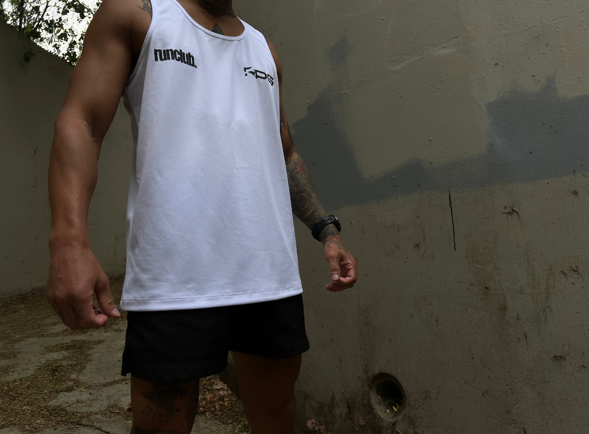 MEN&#39;S RPG &quot;RUNCLUB&quot; TANK- LIMITED EDITION-WHITE
