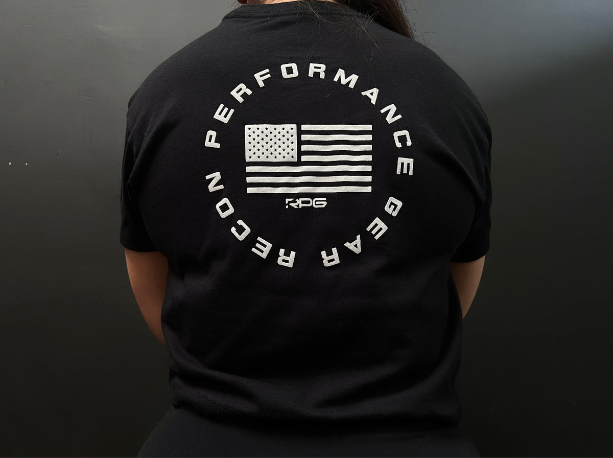 WOMEN&#39;S RPG &quot;ELITE&quot; CROP TEE- BLACK