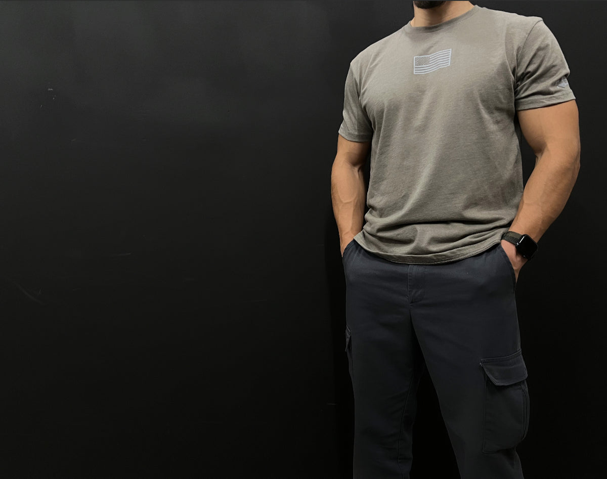MEN'S RECON PERFORMANCE GEAR "BASIC" TEE - STONE GREY (NEW)