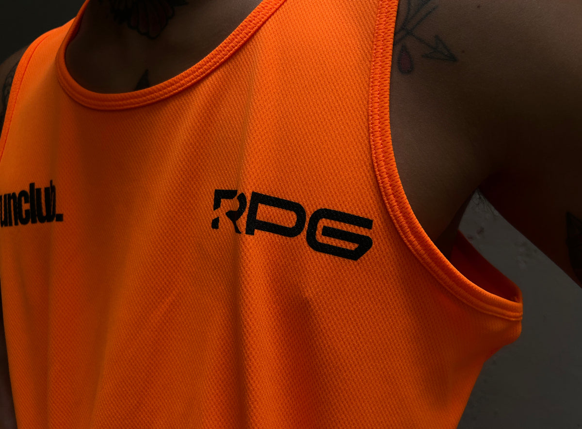 MEN&#39;S RPG &quot;RUNCLUB&quot; TANK- LIMITED EDITION-NEON ORANGE