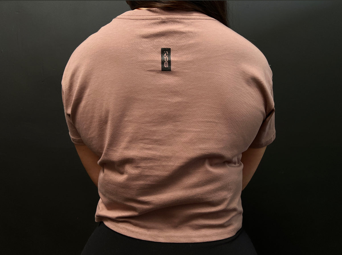 WOMEN&#39;S&quot; RPG ATHLETE&quot; CROP TOP- HAZY PINK