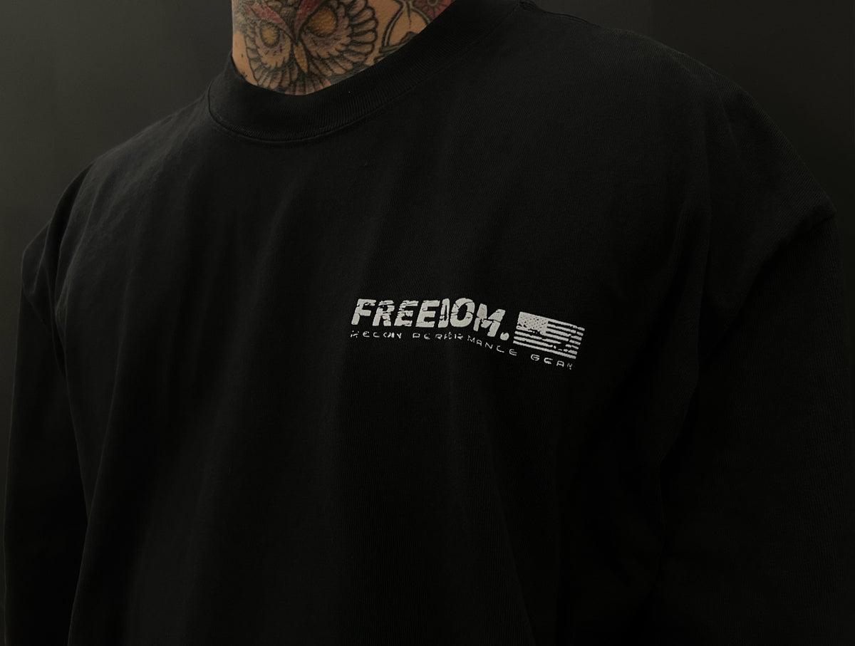 MEN'S RPG RELAXED FIT "CODE"  LONG SLEEVE TEE -FADED BLACK (NEW)