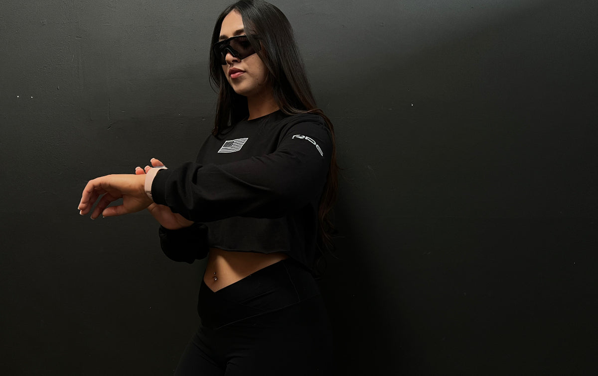 WOMEN&#39;S RPG &quot;CLASSIC FLAG&quot; LONG SLEEVE TEE - BLACK
