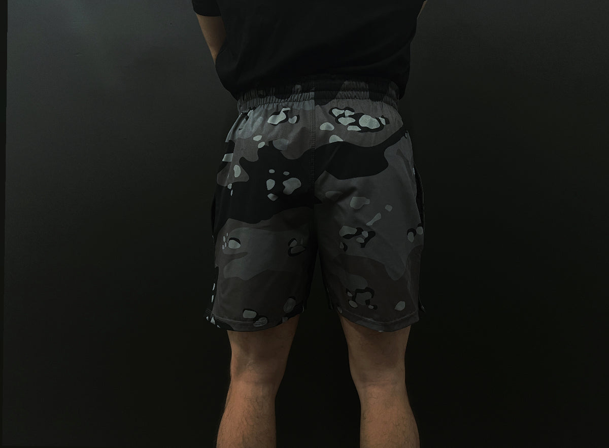 MEN'S RPG "DARK DESERT CHIP" CAMO PERFORMANCE SHORTS (NEW)