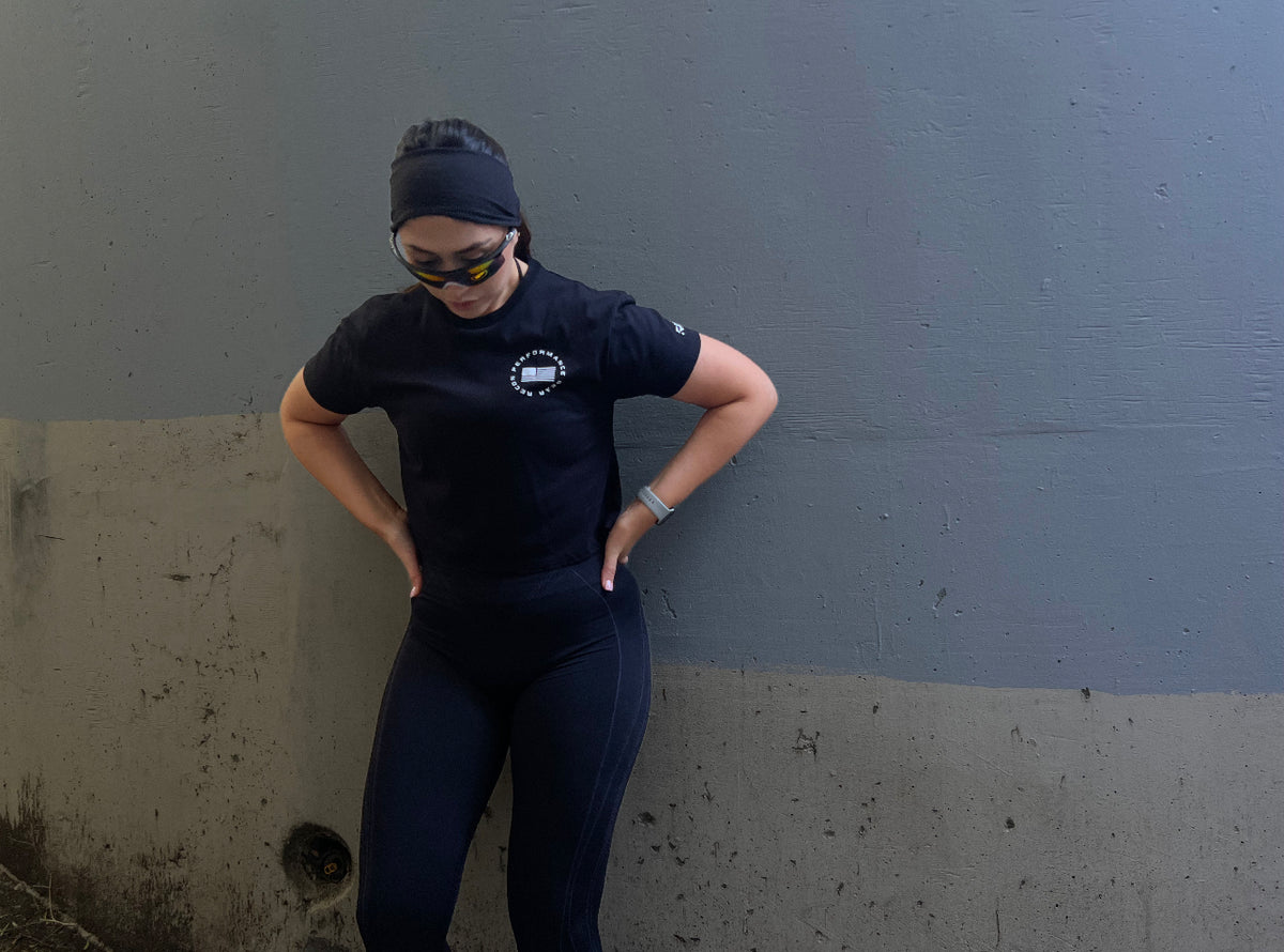 WOMEN&#39;S RPG &quot;ELITE&quot; CROP TEE- BLACK