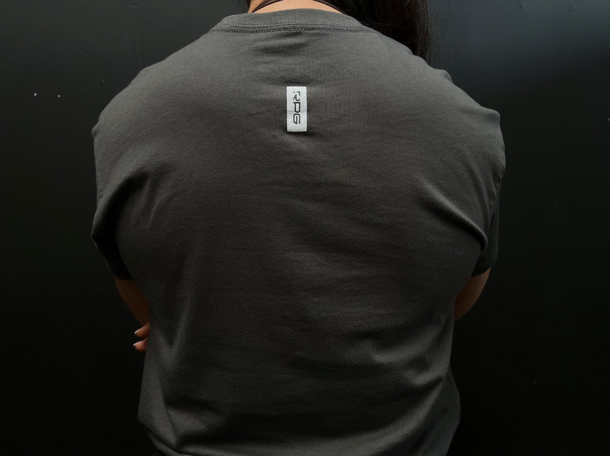 WOMEN&#39;S RPG &quot;TEAM RECON&quot; CROP TEE- GREY