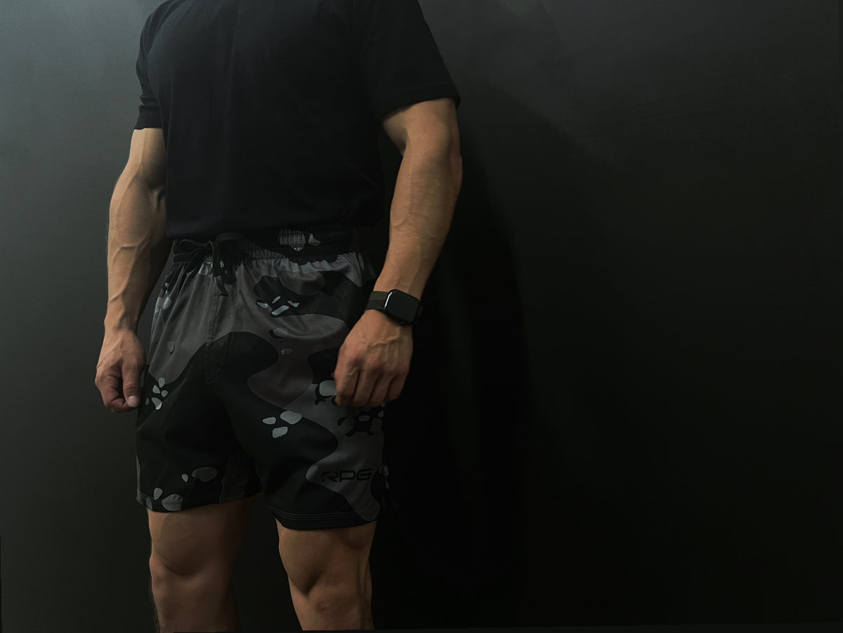 MEN'S RPG "DARK DESERT CHIP" CAMO PERFORMANCE SHORTS (NEW)