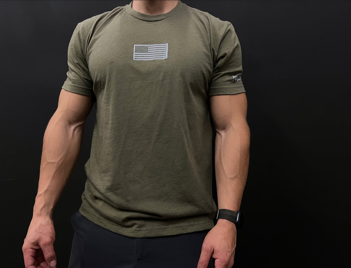 MEN'S RECON PERFORMANCE GEAR "BASIC" TEE - MILITARY GREEN (NEW)
