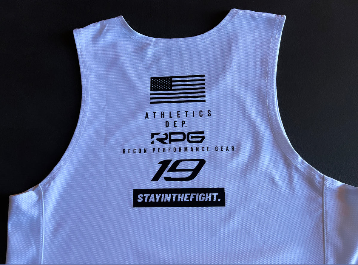 MEN&#39;S RPG &quot;PRO ACTIVE&quot; MESH TANK- WHITE