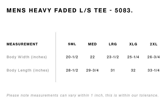 MEN'S RPG RELAXED FIT "CODE"  LONG SLEEVE TEE -FADED GREY (NEW)