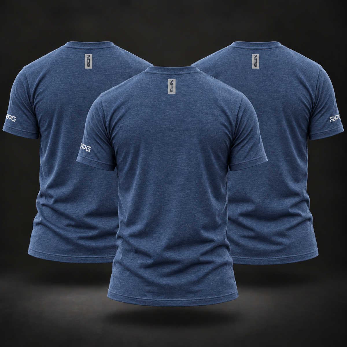 MEN'S RECON PERFORMANCE BASIC TEES — 3 PACK HEATHER BLUE