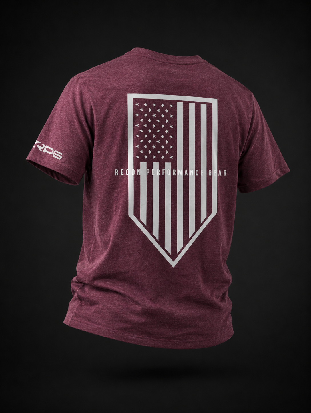 MEN'S RPG "SHIELD" GRAPHIC TEE MAROON (NEW)