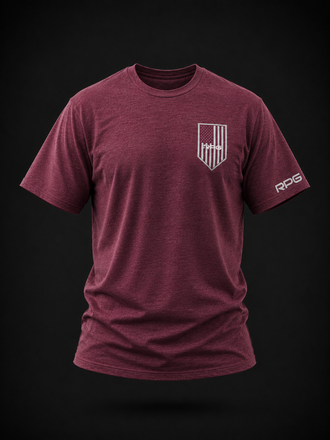 MEN'S RPG "SHIELD" GRAPHIC TEE MAROON (NEW)