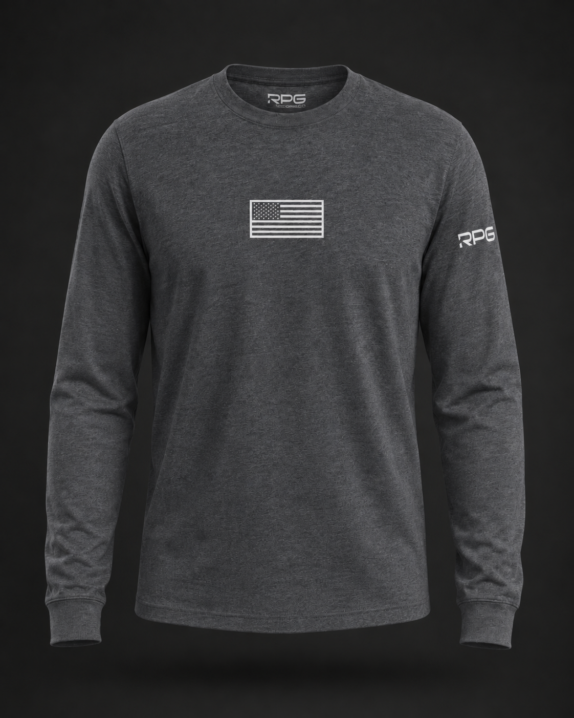 MEN'S RPG LONG SLEEVE BASIC TEE-CHARCOAL (NEW)