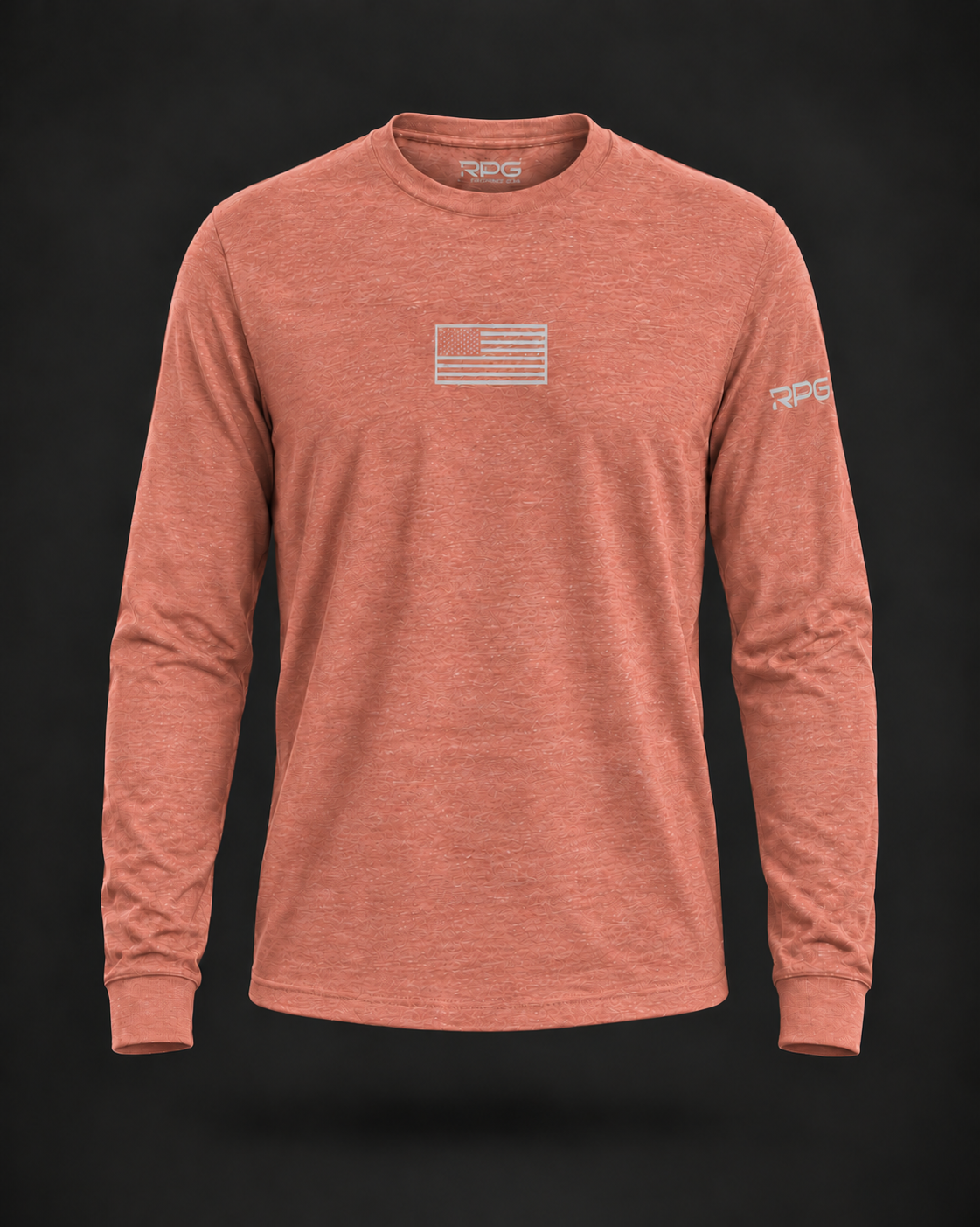 MEN'S RPG LONG SLEEVE BASIC TEE-HEATHER REDWOOD (NEW)