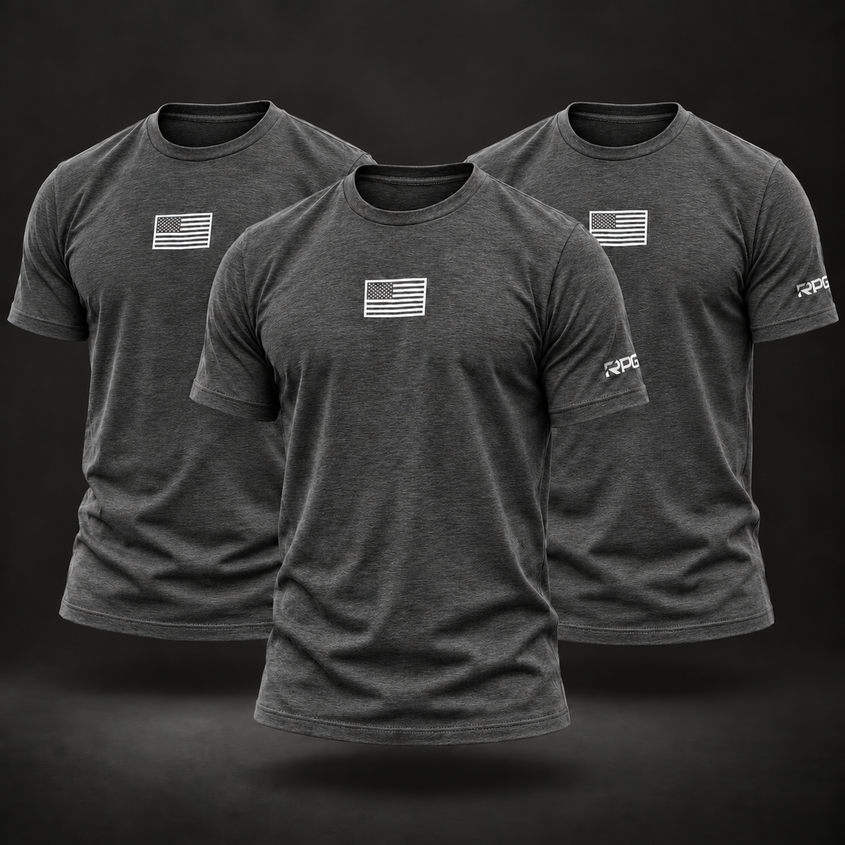 MEN'S RECON PERFORMANCE BASIC TEES — 3 PACK HEATHER CHARCOAL
