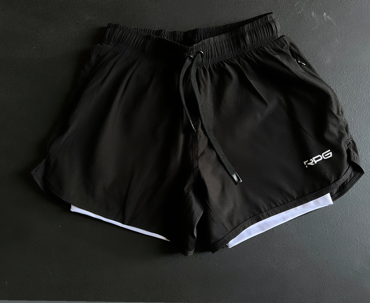 WOMEN&#39;S PERFORMANCE SHORTS- BLACK